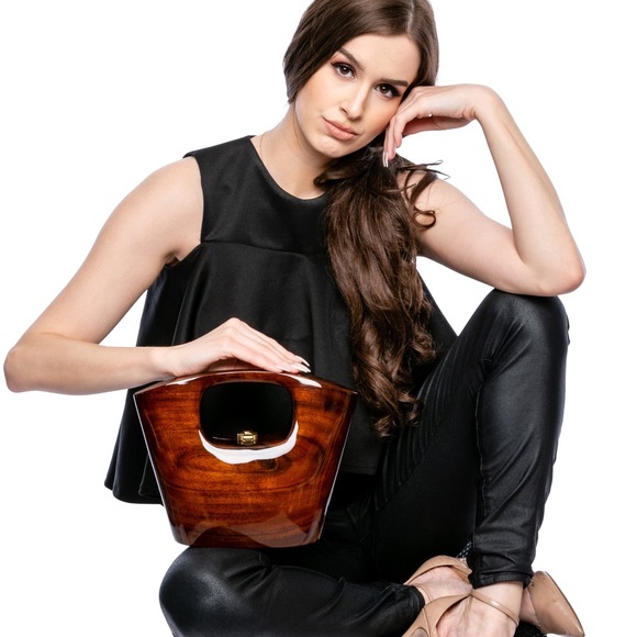 ROSÍO wooden twiggy handbag - Picture 2 of 7